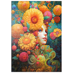 Darstellung des Puzzle Motivs Sonnenbeschienene Blüten und Himbeerträume - Puzzleteile: 200