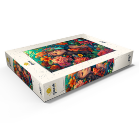 Alternative Darstellung des Puzzle-Motivs Unterwasser-Traum mit Koi und Blüten – Puzzleteile: 1000