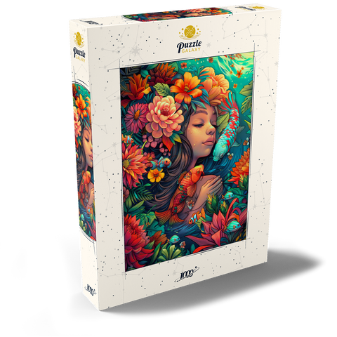 Darstellung des Puzzle Motivs Unterwasser-Traum mit Koi und Blüten Underwater Dream with Koi and Blooms 1000 Puzzle Schachtel Ansicht2
