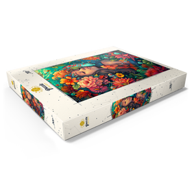 Alternative Darstellung des Puzzle-Motivs Unterwasser-Traum mit Koi und Blüten – Puzzleteile: 200