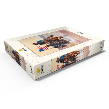 Darstellung des Puzzle Motivs African American Buffalo Soldiers in Desert March 1000 Puzzle Schachtel Ansicht1