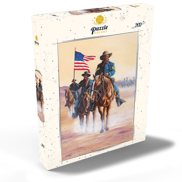 Darstellung des Puzzle Motivs African American Buffalo Soldiers in Desert March 200 Puzzle Schachtel Ansicht2