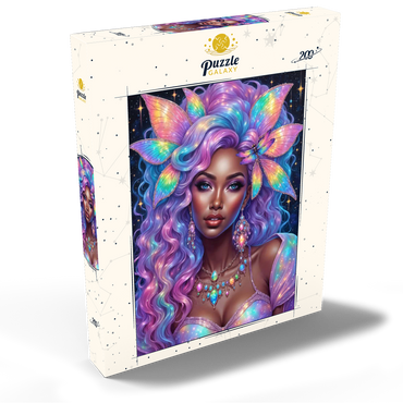 Darstellung des Puzzle Motivs Celestial Goddess with Rainbow Hair and Cosmic Jewelry 200 Puzzle Schachtel Ansicht2
