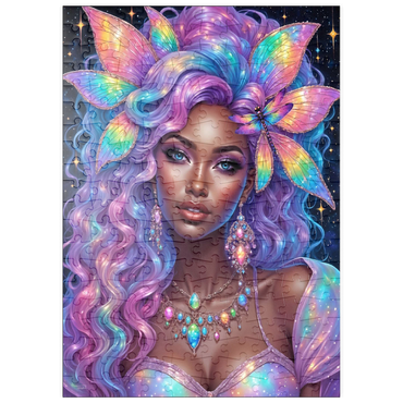 Darstellung des Puzzle Motivs puzzleplate Celestial Goddess with Rainbow Hair and Cosmic Jewelry 200 Puzzle