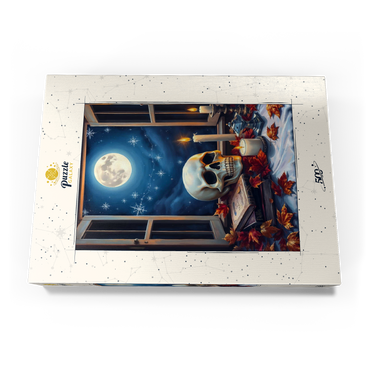 Darstellung des Puzzle Motivs Mystical Still Life with Skull, Candles, and Full Moon 500 Puzzle Schachtel Ansicht3