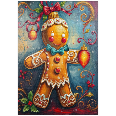 Darstellung des Puzzle Motivs puzzleplate Festive Gingerbread Ornament with Holiday Decor 1000 Puzzle