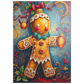 Darstellung des Puzzle Motivs Festliche Lebkuchen-Verzierung mit Weihnachtsdekor - Puzzleteile: 100