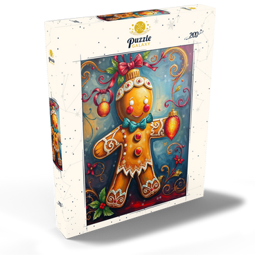 Darstellung des Puzzle Motivs Festive Gingerbread Ornament with Holiday Decor 200 Puzzle Schachtel Ansicht2
