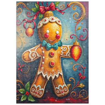 Darstellung des Puzzle Motivs puzzleplate Festive Gingerbread Ornament with Holiday Decor 200 Puzzle