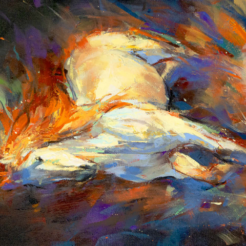 Darstellung des Puzzle Motivs Feuriger weißer Hengst in Bewegung Fiery White Stallion in Motion 200 Puzzle 3D Modell