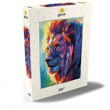 Darstellung des Puzzle Motivs Vibrant Portrait of a Majestic Lion 1000 Puzzle Schachtel Ansicht2