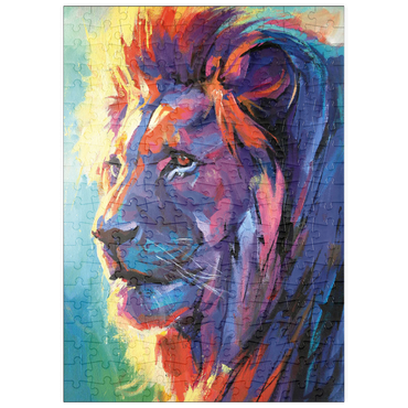 Darstellung des Puzzle Motivs puzzleplate Vibrant Portrait of a Majestic Lion 200 Puzzle
