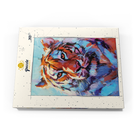 Darstellung des Puzzle Motivs Lebhaftes expressionistisches Porträt eines Bengalischen Tigers Vibrant Bengal Tiger Expressionist Portrait 200 Puzzle Schachtel Ansicht3