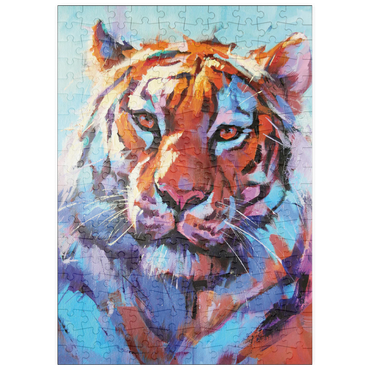 Darstellung des Puzzle Motivs puzzleplate Vibrant Bengal Tiger Expressionist Portrait 200 Puzzle