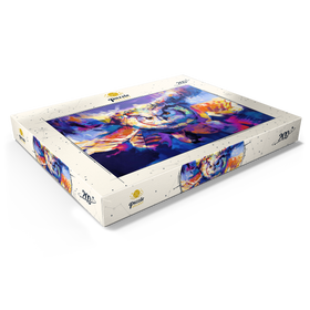 Alternative Darstellung des Puzzle-Motivs Bunte Virginia-Uhu im Flug – Puzzleteile: 200