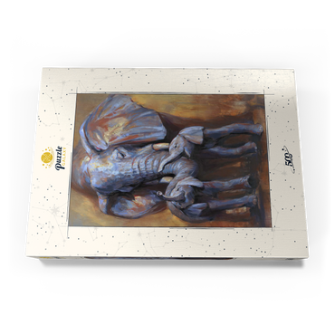 Darstellung des Puzzle Motivs African Elephants Mother and Calves 500 Puzzle Schachtel Ansicht3