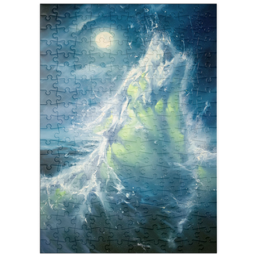 Darstellung des Puzzle Motivs puzzleplate Moonlit Ocean Wave in Abstract Motion 200 Puzzle
