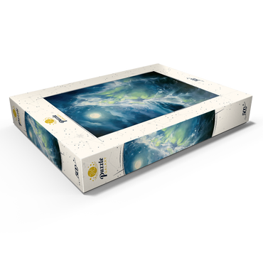 Darstellung des Puzzle Motivs Moonlit Ocean Wave in Abstract Motion 500 Puzzle Schachtel Ansicht1