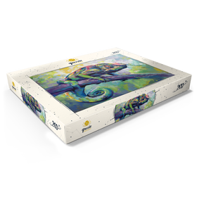 Alternative Darstellung des Puzzle-Motivs Buntes Pantherchamäleon auf einem Ast – Puzzleteile: 200