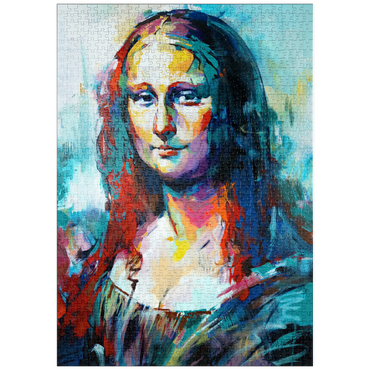 Darstellung des Puzzle Motivs puzzleplate Mona Lisa in Abstract Expressionist Style 1000 Puzzle