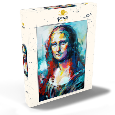 Darstellung des Puzzle Motivs Mona Lisa in Abstract Expressionist Style 100 Puzzle Schachtel Ansicht2