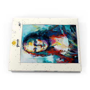 Darstellung des Puzzle Motivs Mona Lisa in Abstract Expressionist Style 100 Puzzle Schachtel Ansicht3