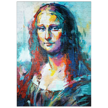 Darstellung des Puzzle Motivs puzzleplate Mona Lisa in Abstract Expressionist Style 200 Puzzle