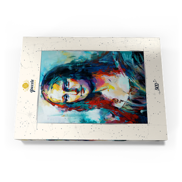 Darstellung des Puzzle Motivs Mona Lisa in Abstract Expressionist Style 500 Puzzle Schachtel Ansicht3