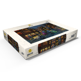 Alternative Darstellung des Puzzle-Motivs Viktorianische Straßenszene bei Mondschein – Puzzleteile: 500