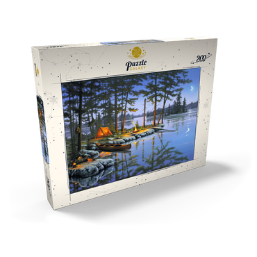 Darstellung des Puzzle Motivs Lakeside Campfire Under Moonlit Sky 200 Puzzle Schachtel Ansicht2