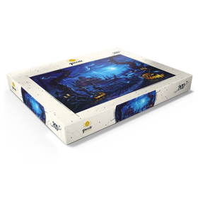 Alternative Darstellung des Puzzle-Motivs Spukhaus im Vollmondlicht – Puzzleteile: 200