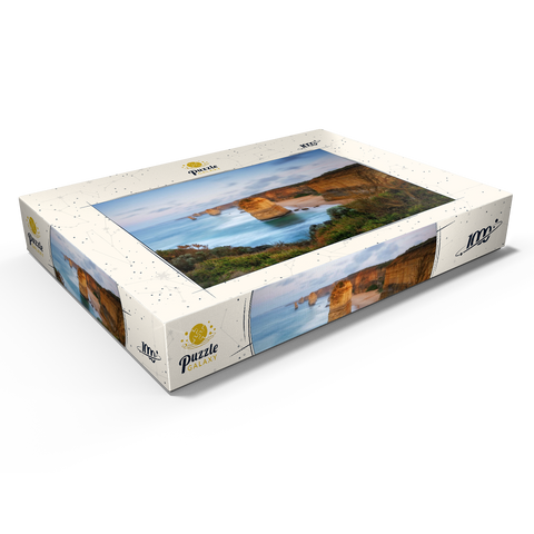 Darstellung des Puzzle Motivs Zwölf Apostel Kalksteinfelsen bei Sonnenuntergang Twelve Apostles Limestone Stacks at Sunset 1000 Puzzle Schachtel Ansicht1