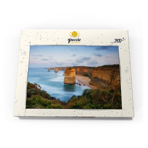 Darstellung des Puzzle Motivs Zwölf Apostel Kalksteinfelsen bei Sonnenuntergang Twelve Apostles Limestone Stacks at Sunset 200 Puzzle Schachtel Ansicht3