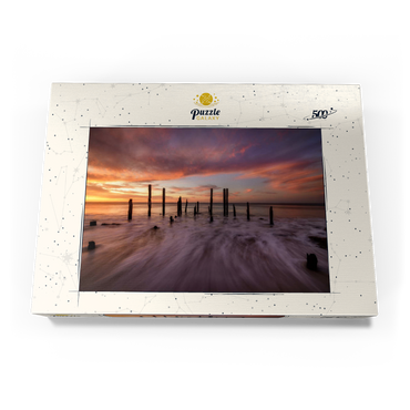 Darstellung des Puzzle Motivs Port Willunga Jetty Ruins at Sunset 500 Puzzle Schachtel Ansicht3
