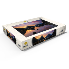 Darstellung des Puzzle Motivs Milford Sound bei Sonnenuntergang, Neuseeland - Puzzleteile: 500