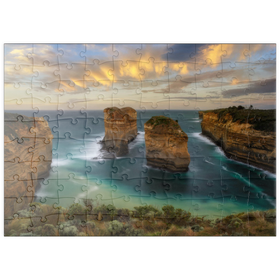 Darstellung des Puzzle Motivs Loch Ard Schlucht, Great Ocean Road, Australien - Puzzleteile: 100