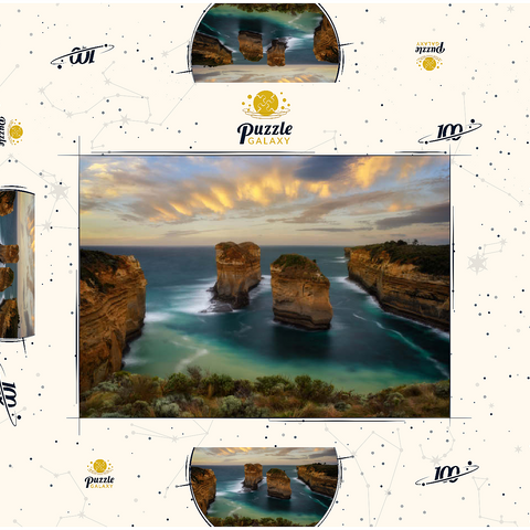 Darstellung des Puzzle Motivs Loch Ard Schlucht, Great Ocean Road, Australien Loch Ard Gorge, Great Ocean Road, Australia 100 Puzzle Schachtel 3D Modell