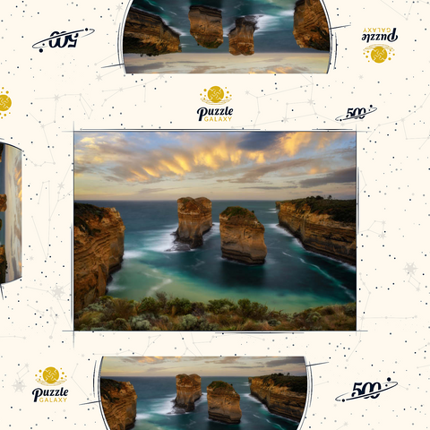 Darstellung des Puzzle Motivs Loch Ard Schlucht, Great Ocean Road, Australien Loch Ard Gorge, Great Ocean Road, Australia 500 Puzzle Schachtel 3D Modell