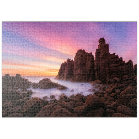 Darstellung des Puzzle-Motivs Felsnadeln am Cape Woolamai, Phillip Island, Australien – Puzzleteile: 500