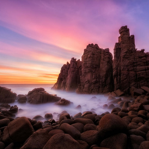 Darstellung des Puzzle Motivs Felsnadeln am Cape Woolamai, Phillip Island, Australien Pinnacles at Cape Woolamai, Phillip Island, Australia 500 Puzzle 3D Modell