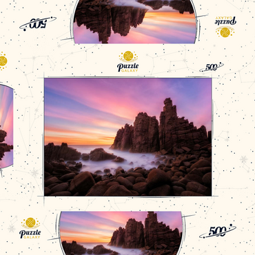 Darstellung des Puzzle Motivs Pinnacles at Cape Woolamai, Phillip Island, Australia 500 Puzzle Schachtel 3D Modell