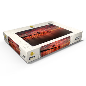 Alternative Darstellung des Puzzle-Motivs Sonnenuntergang am Brighton Jetty, Südaustralien – Puzzleteile: 1000
