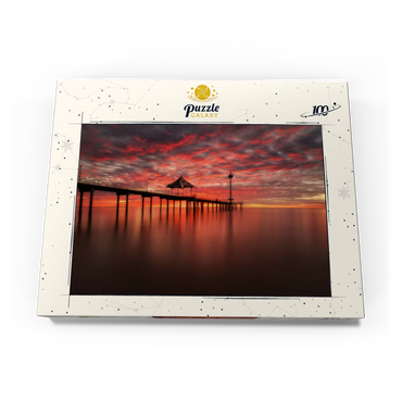 Darstellung des Puzzle Motivs Sunset at Brighton Jetty, South Australia 100 Puzzle Schachtel Ansicht3