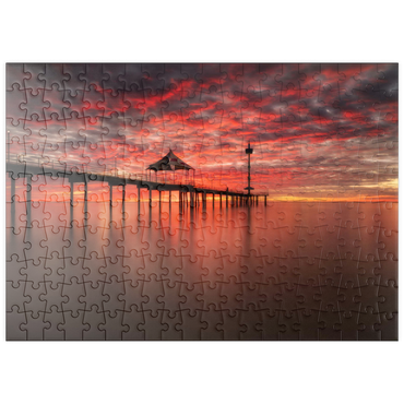 Darstellung des Puzzle Motivs puzzleplate Sunset at Brighton Jetty, South Australia 200 Puzzle