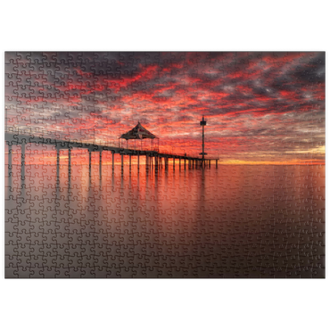 Darstellung des Puzzle Motivs puzzleplate Sunset at Brighton Jetty, South Australia 500 Puzzle
