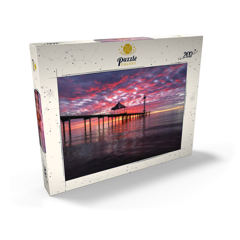 Darstellung des Puzzle Motivs Sonnenuntergang und Spiegelung am Brighton Jetty, Südaustralien Brighton Jetty Sunset Reflection, South Australia 200 Puzzle Schachtel Ansicht2