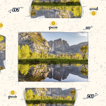 Darstellung des Puzzle Motivs Yosemite Falls Reflection in Spring 500 Puzzle Schachtel 3D Modell