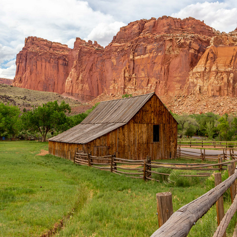 Darstellung des Puzzle Motivs Rustikale Scheune im Capitol Reef Nationalpark Rustic Barn in Capitol Reef National Park 1000 Puzzle 3D Modell
