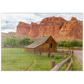 Darstellung des Puzzle Motivs Rustikale Scheune im Capitol Reef Nationalpark - Puzzleteile: 500