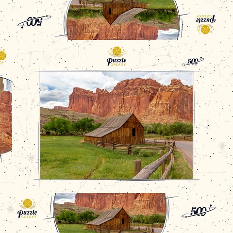 Darstellung des Puzzle Motivs Rustikale Scheune im Capitol Reef Nationalpark Rustic Barn in Capitol Reef National Park 500 Puzzle Schachtel 3D Modell